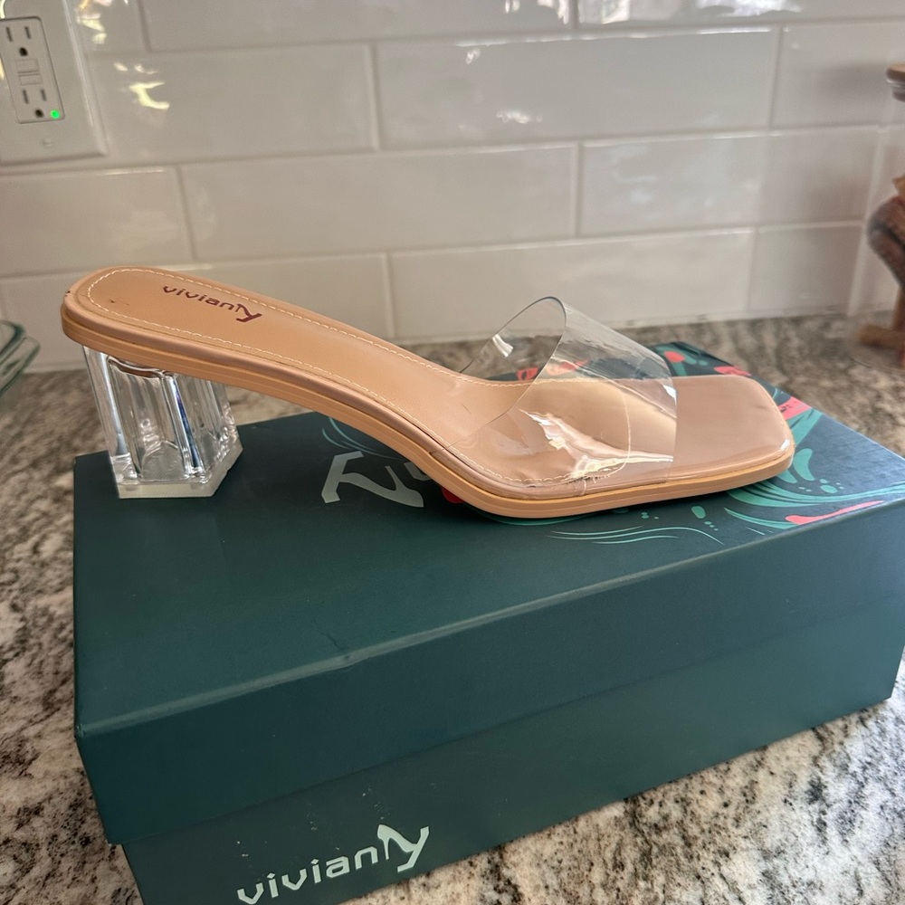 Womens Clear Heels Sandals Transparent
Chunky Heels
